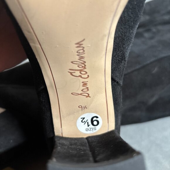 Sam Edelman Black Suede Knee High Block Heel Boots – Women’s Size 9.5 - Picture 10 of 10